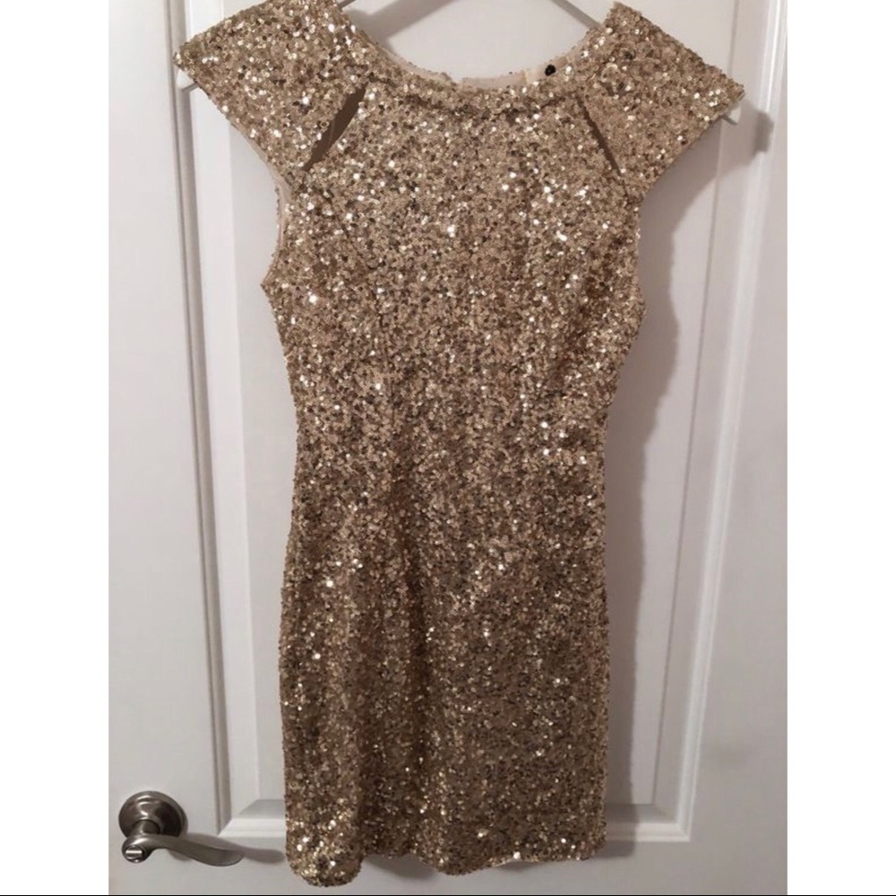 Gold Sequin Dress